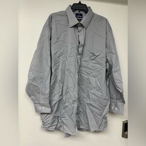 Stafford Mens Travel Easy Care Broadcloth Button Down Shirt New Size 19 34-35